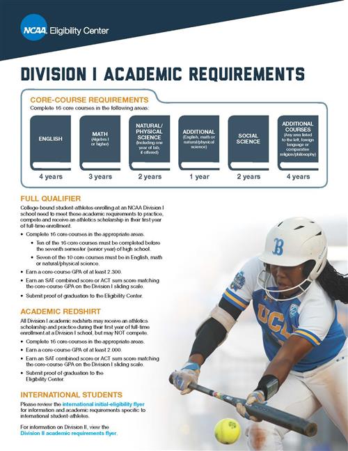 NCAA Eligibility Brochures